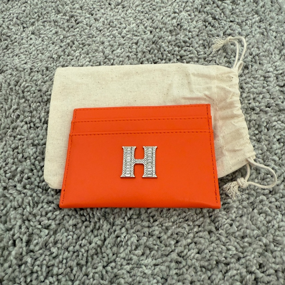 INSPIRED— Orange Card Holder with Silver H Logo